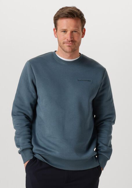 Blauwe PEAK PERFORMANCE Sweater ORIGINAL SMALL LOGO CREW MEN - large