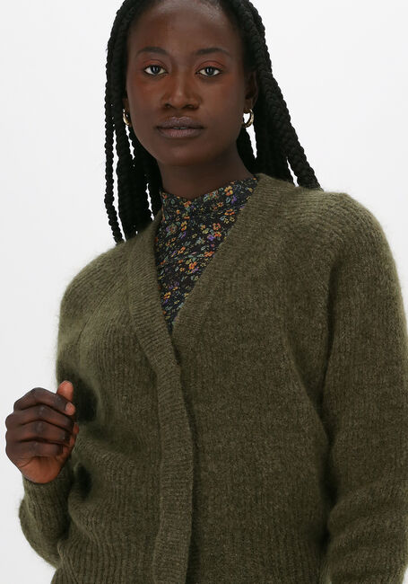 SECOND FEMALE Spencer BROOKY KNIT BOXY CARDIGAN Vert foncé - large