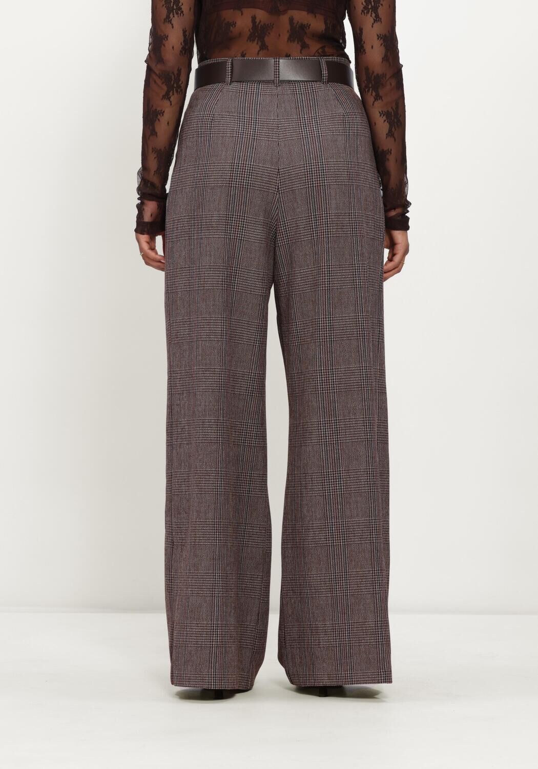CAROLINE BISS Pantalon large 4523 en marron - large