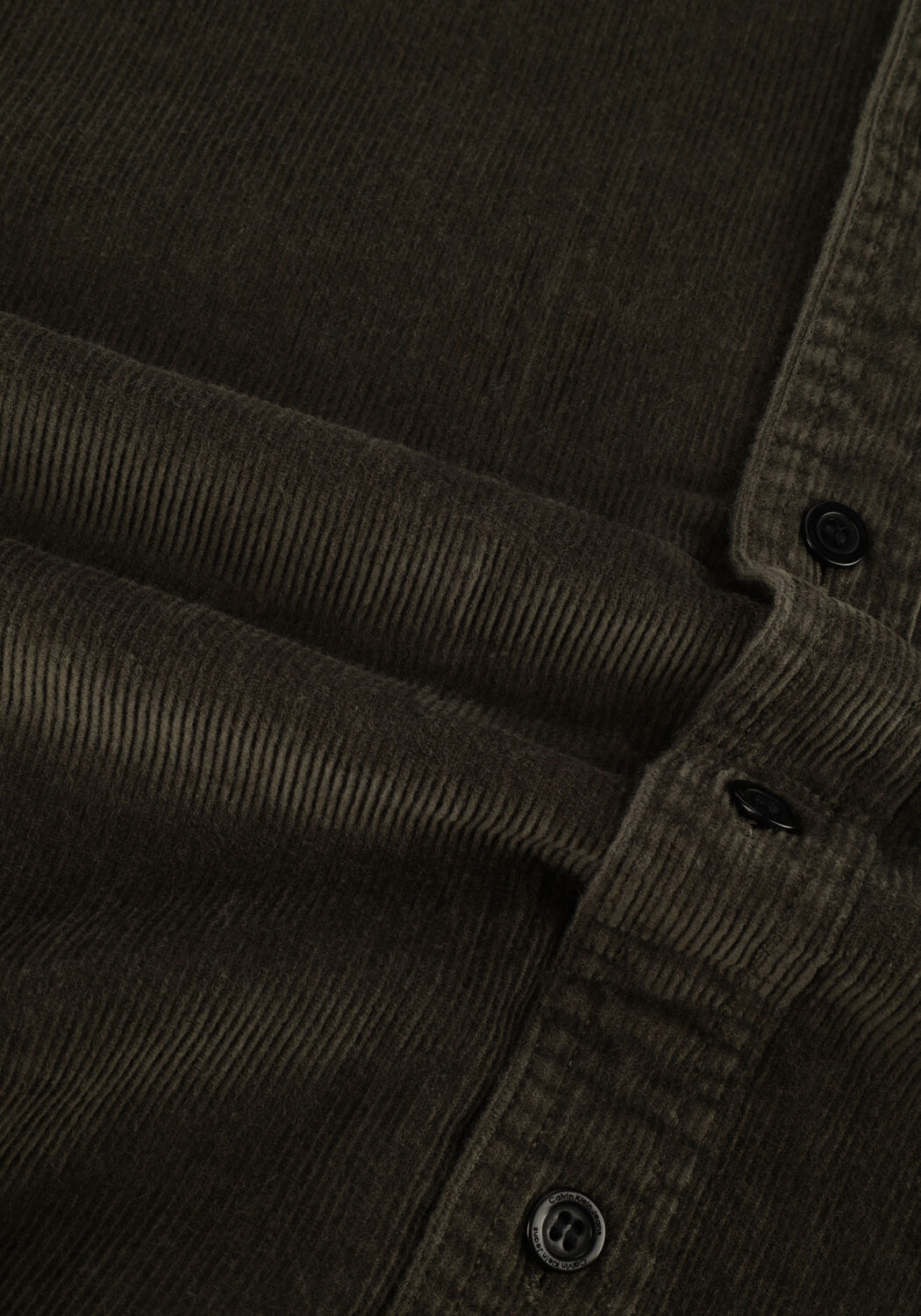 CALVIN KLEIN Surchemise MONOLOGO BADGE CORDUROY SHIRT Olive - large