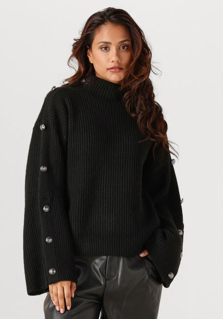 Zwarte WITHBLACK Trui WBLLINES RIB PULLOVER - large