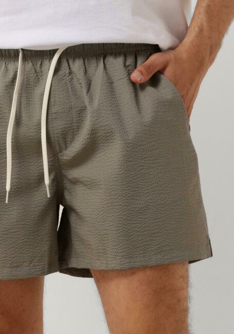 SELECTED HOMME Shorts de bain SLHCOOPER SEERSUCKER SWIMSHORTS en vert - large