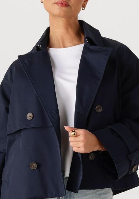 Donkerblauwe WITHBLACK Jack WBLOPHELIA SHORT TRENCHCOAT - large