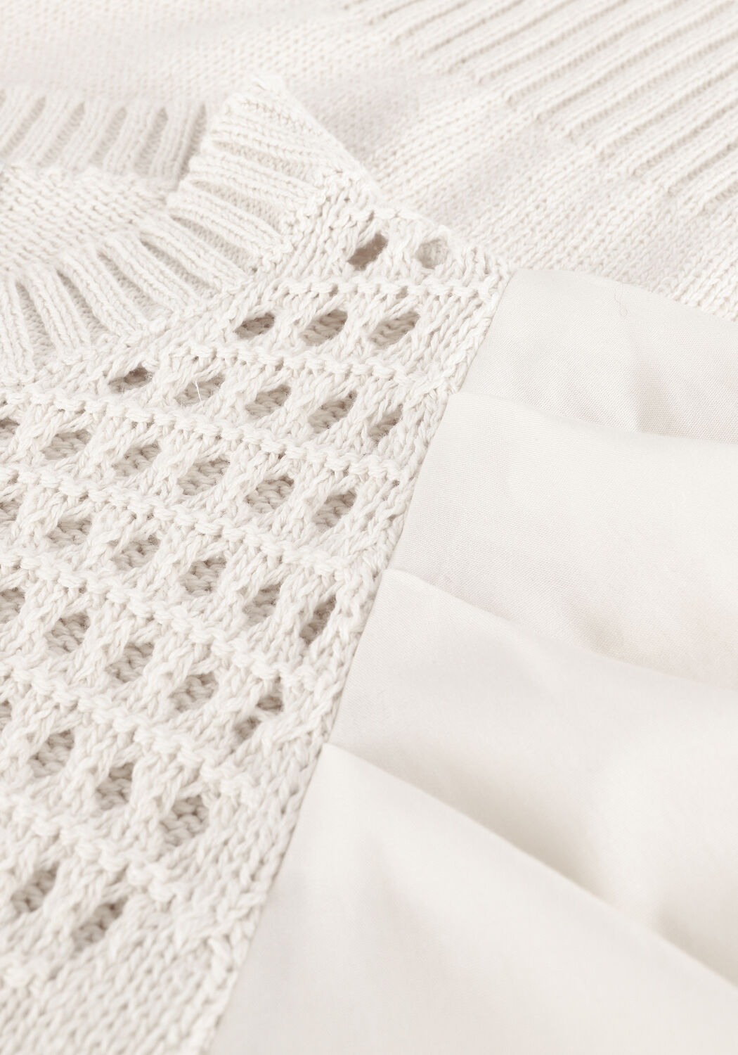 LIU JO Pull ECS MAGLIA CHIUSA M/L POPELINE Cr&egrave;me - large