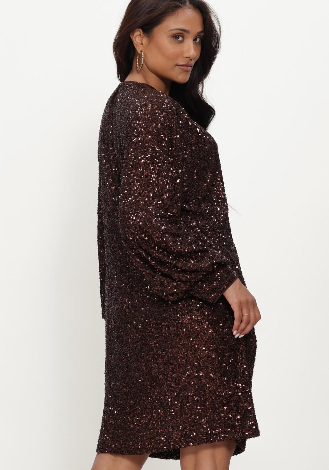 STUDIO ANNELOES Gestine sequin dress Robes en marron - large