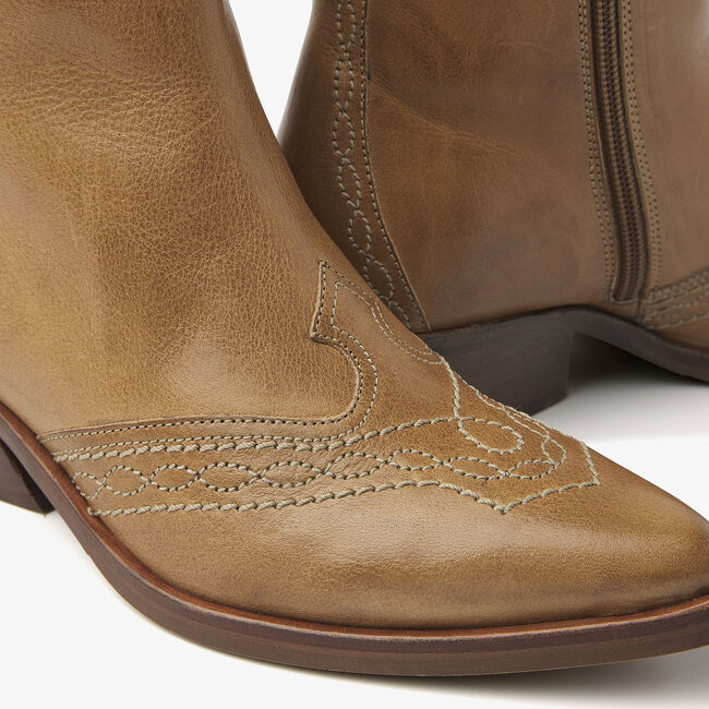 Beige VIA VAI Enkellaarsjes SIENNA CARSON - large