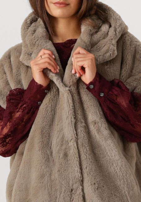 Taupe BEAUMONT Faux fur jas KORI BODYWARMER - large