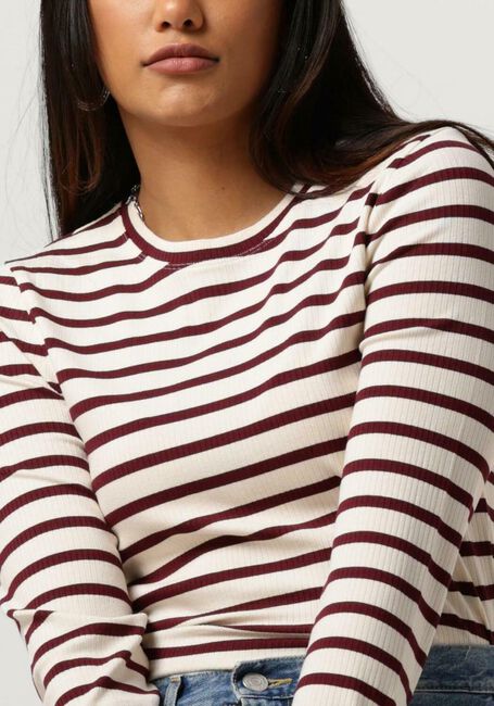 Rode TOMMY HILFIGER Tops & T-shirts SLIM 5X2 RIB STRIPE C-NK LS Rode TOMMY HILFIGER Tops & T-shirts SLIM 5X2 RIB STRIPE C-NK LS - large