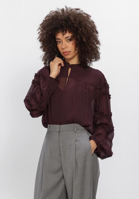 DANTE6 LARA RUFFLE DETAIL BLOUSE Blouses Bordeaux - large
