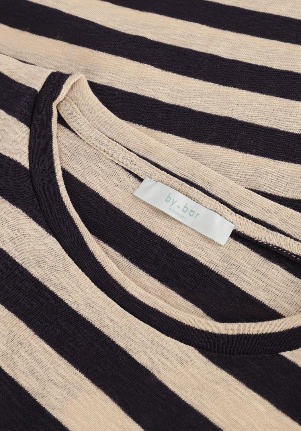 Donkerblauwe BY-BAR Top TOBI BIG STRIPE TOP - large