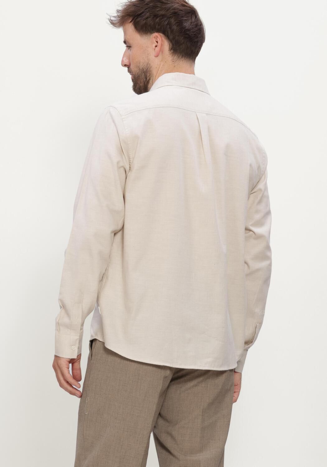 LES DEUX Chemise classique SOFT FLANNEL SHIRT en blanc - large