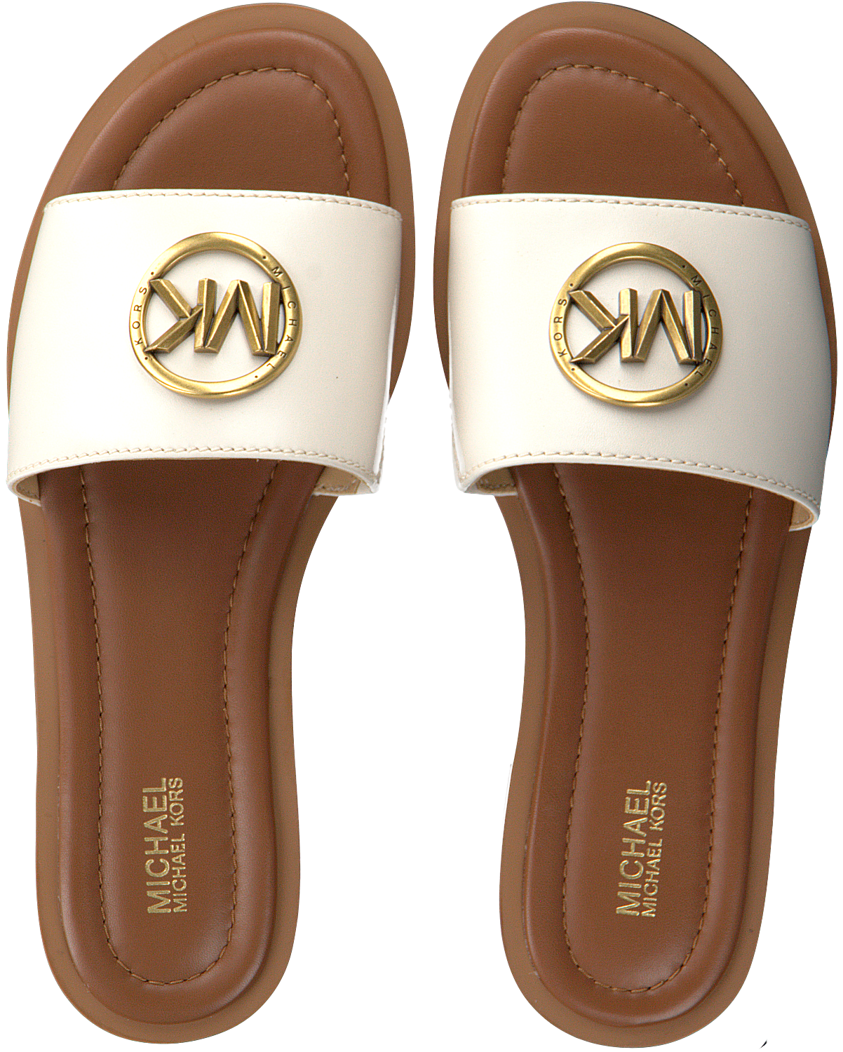 Witte MICHAEL KORS Slippers BRYNN SLIDE | Omoda