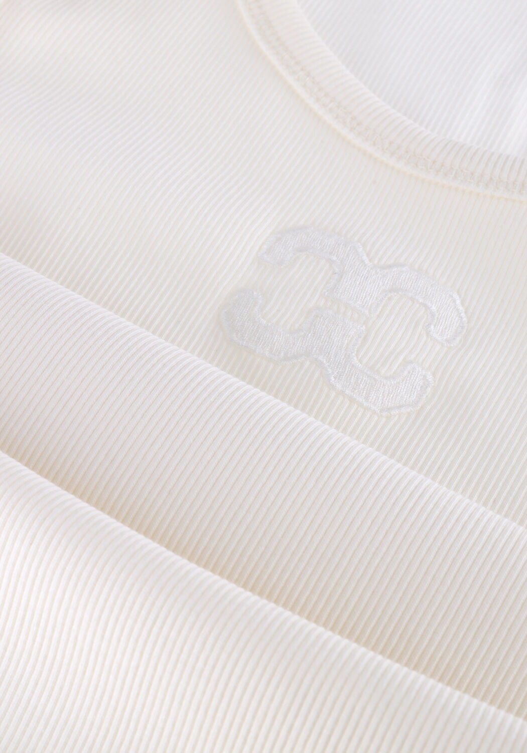 CO'COUTURE Haut GRANNY RIB SOLID EMB TANK Blanc - large