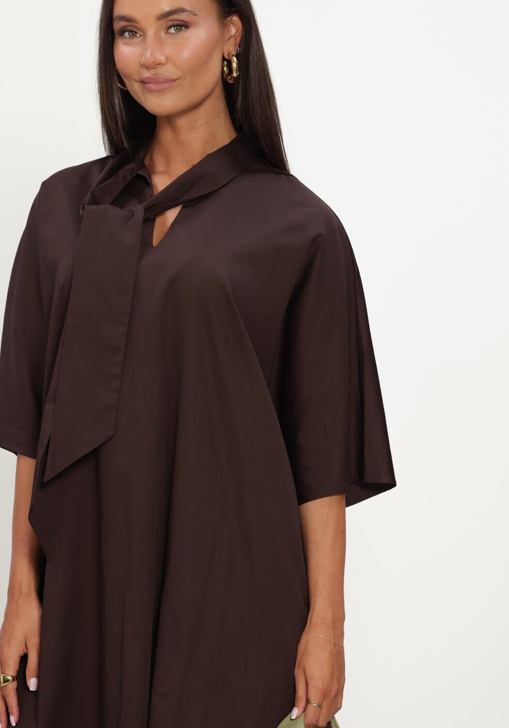 Y.A.S. Mini robe YASKAREN 3/4 DRESS en marron - large