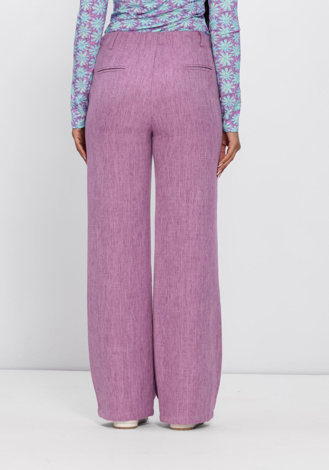 YDENCE Pantalon large PANTS LEONA en violet - large