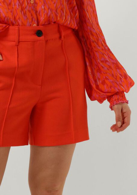 Oranje JANSEN AMSTERDAM Broeken/jumpsuits WQ441 WOVEN HIGH WAISTED SHORT - large