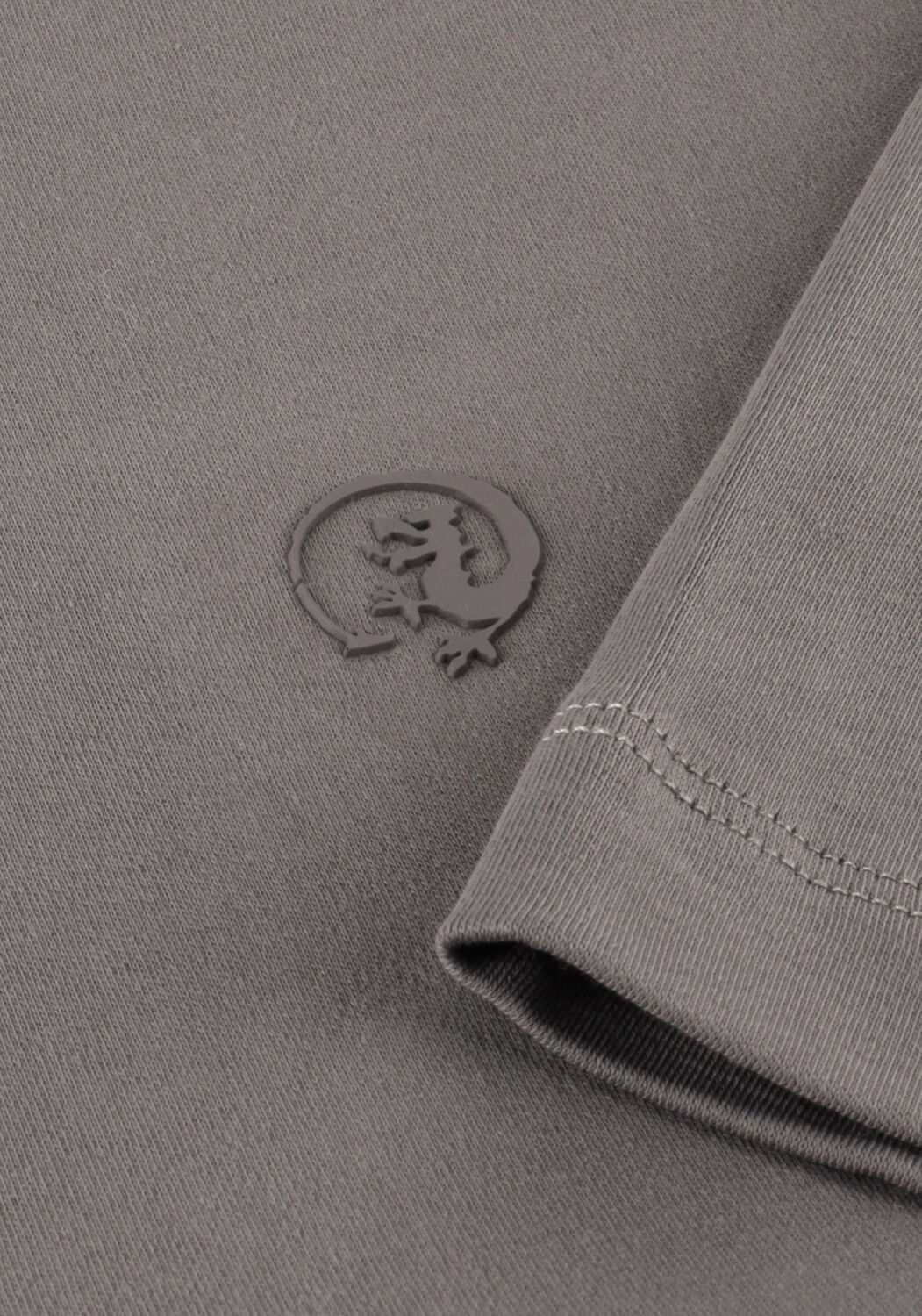 Grijze CAST IRON T-shirt REGULAR FIT INTERLOCK - large