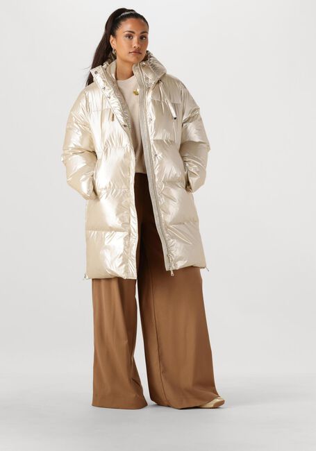 Gouden NUKUS Gewatteerde jas TESSIE COAT METALLIC - large