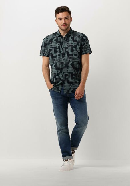 PME LEGEND Chemise décontracté SHORT SLEEVE SHIRT PRINT ON CTN SLUB en vert - large