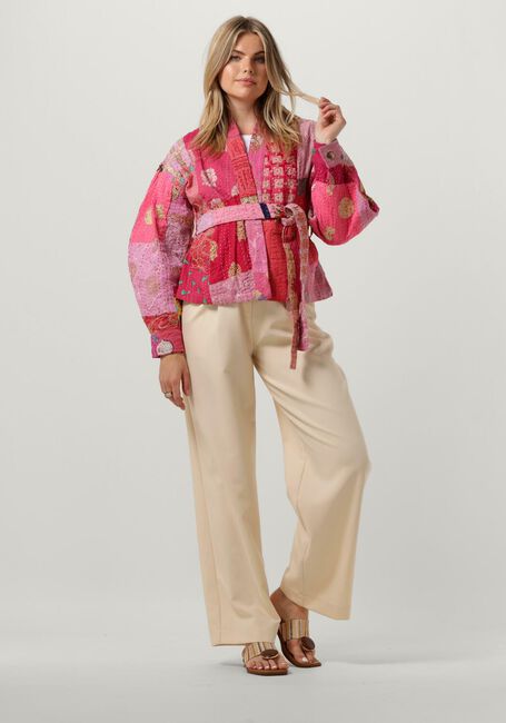 SISSEL EDELBO Kimono AURORA EMBROIDERY PATCHWORK JACKET en rose - large