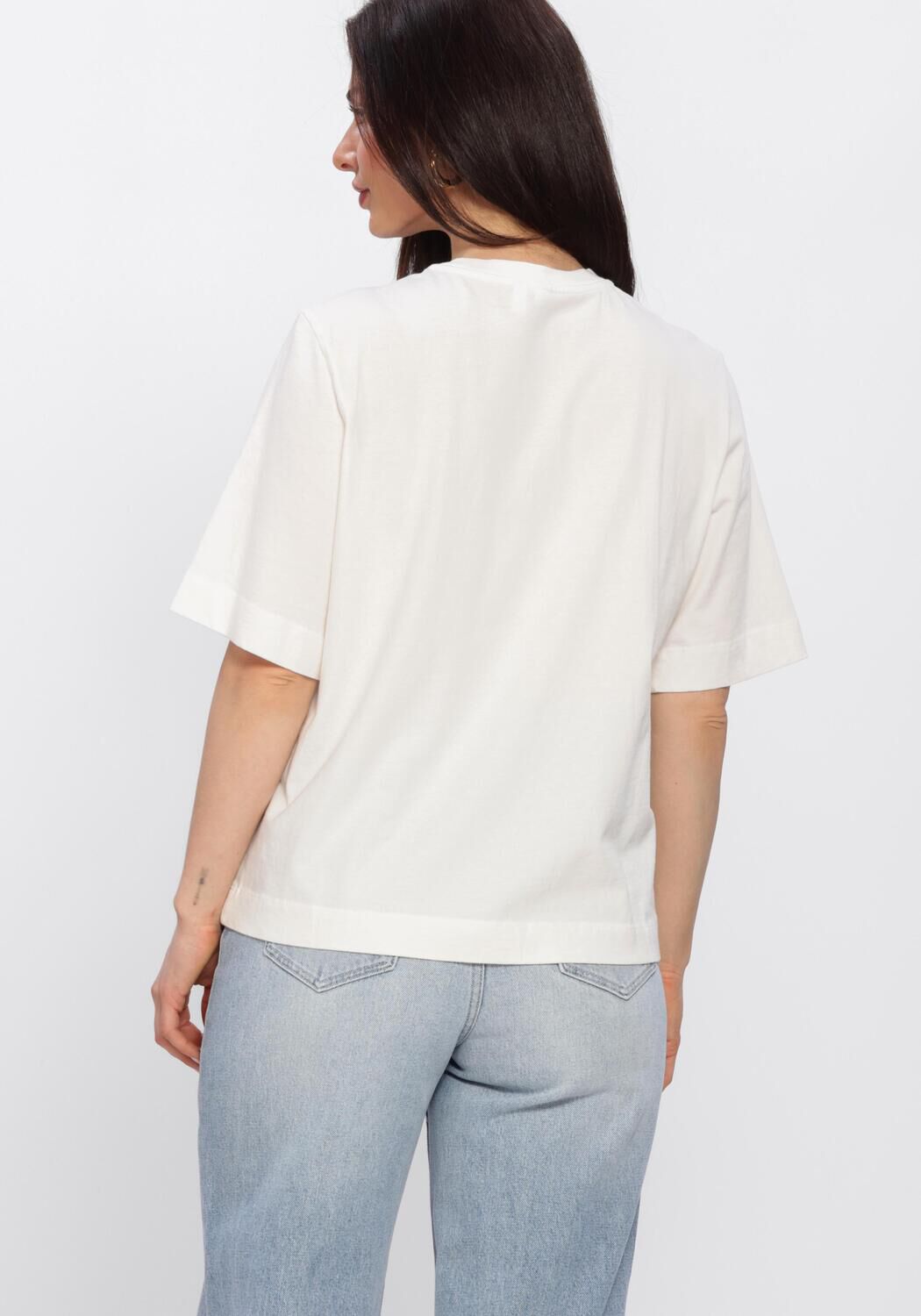 Y.A.S. T-shirt YASVISELY SS TEE en blanc - large