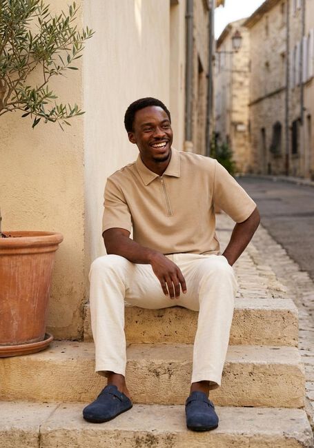 THE GOODPEOPLE Polo POST en beige - large