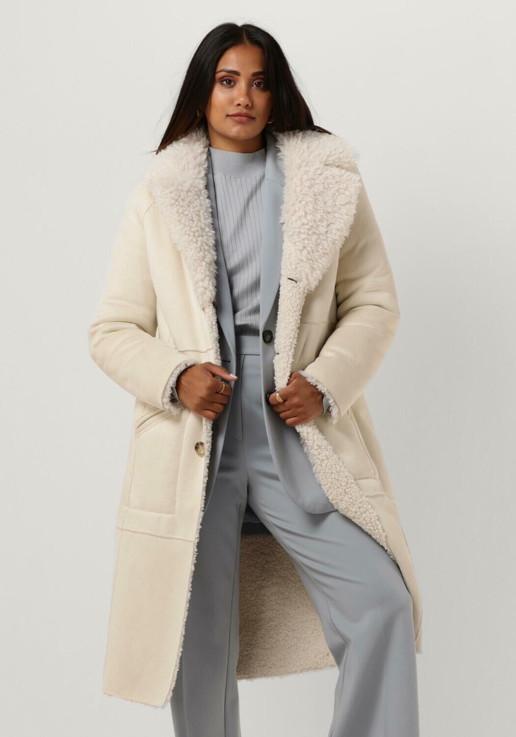 BEAUMONT Manteau Teddy JAN Ecru Omoda