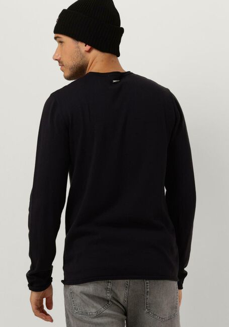 PURE PATH Pull FLAT KNITTED SHIRT WITH SMALL LOGO ON CHEST en gris - large