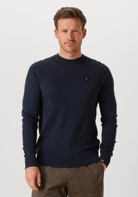 BUTCHER OF BLUE Pull STRUCTURE CREW Bleu foncé - large