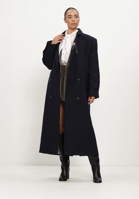 RUBY TUESDAY MATTIN WOOLEN DOUBLE BREATED LONG COAT Vestes Bleu fonc&eacute; - large