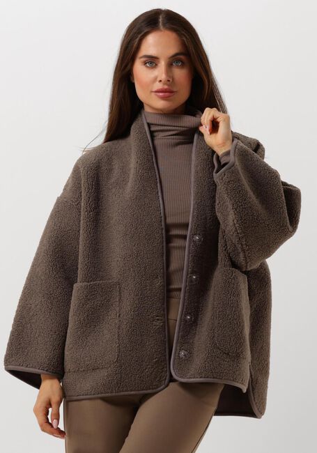 KNIT-TED Veste en cuir JOKO en marron - large