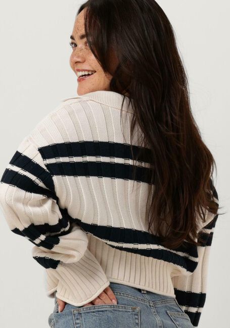 Witte TOMMY JEANS Trui TJW BXY CRP STRIPE SWEATER EXT - large