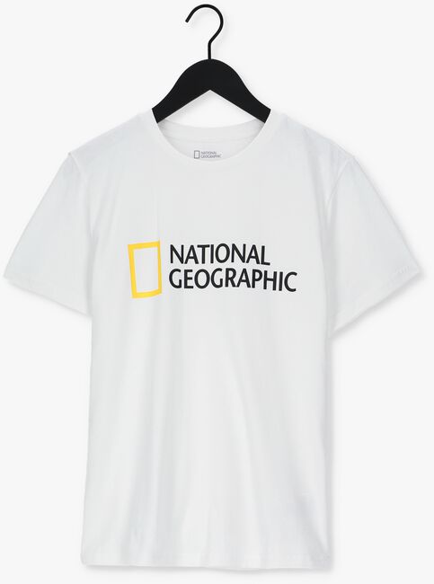Witte NATIONAL GEOGRAPHIC T-shirt UNISEX T-SHIRT WITH BIG LOGO - large