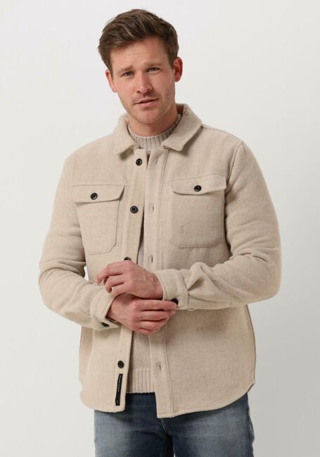 BUTCHER OF BLUE Surchemise OSAKA WOOL OVERSHIRT en beige - large