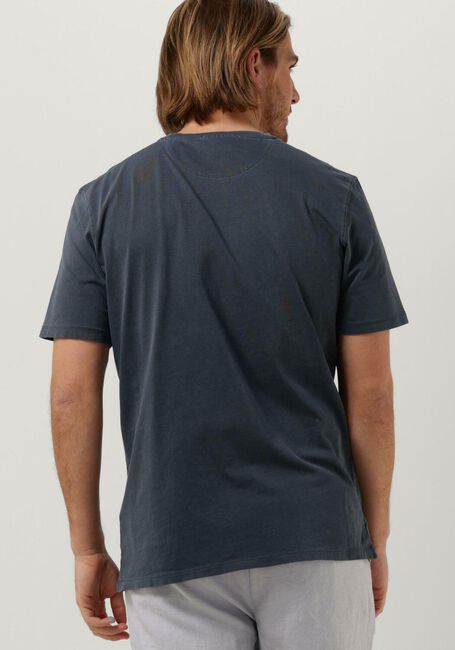 SCOTCH & SODA T-shirt GARMENT DYE LOGO EMBROIDERY TEE Bleu foncé - large