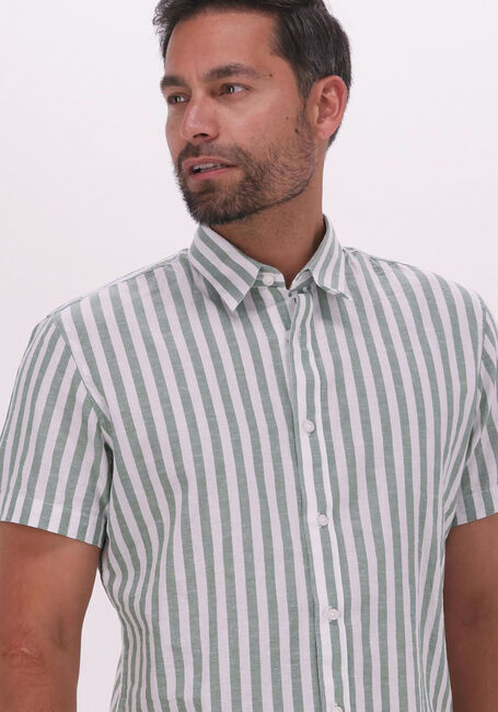 Groene SELECTED MEN Casual overhemd SLHSLIMNEW-LINEN SHIRT SS CLASSIC W - large