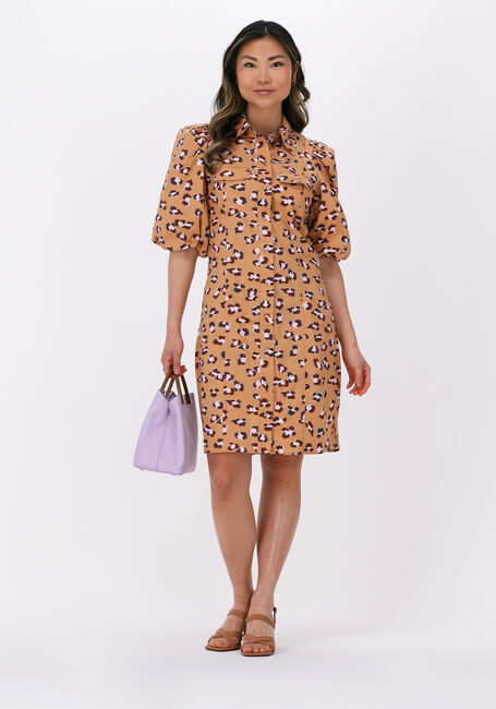 SECOND FEMALE Mini robe KALMA NEW DRESS en marron - large