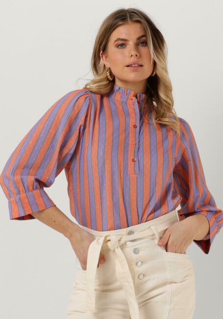 Blauwe POM AMSTERDAM Blouse BLOUSE MIA 7233 - large