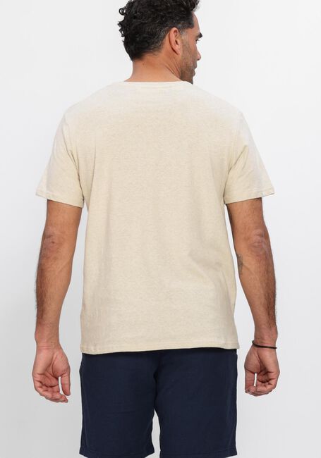 SELECTED MEN T-shirt SLHADAM LINEN BLEND SS TEE NOOS en beige - large