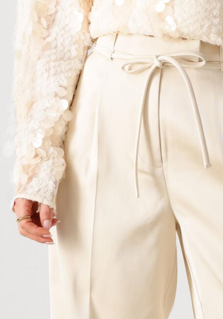 Creme SECOND FEMALE Wijde broek DAZZLE TROUSERS - large