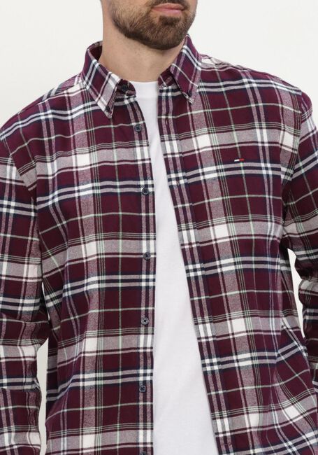 Bordeaux TOMMY JEANS Casual overhemd TJM REG FLANNEL CHECK SHIRT EXT - large