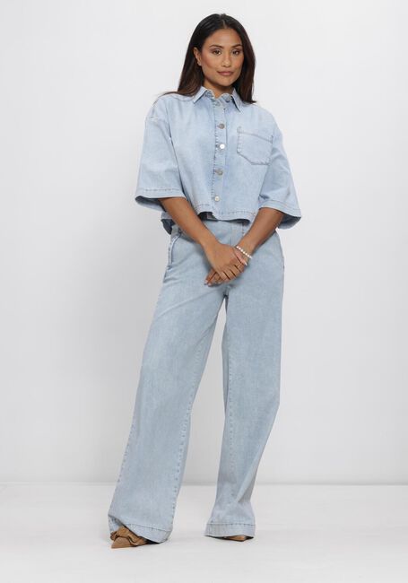 JANSEN AMSTERDAM Veste en jean MABEL JASJE LLBD 732 LIGHT DEMIN SHORT SLEEVE WIDE FIT en bleu - large
