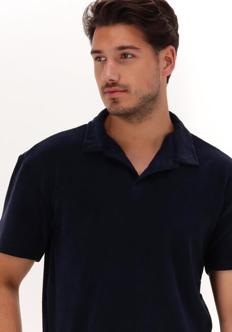 Donkerblauwe ANERKJENDT Polo AKKIKKI FROTTE CUBA TEE - large