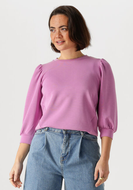 Roze SELECTED FEMME Top SLFTENNY 3/4 SWEAT TOP - large