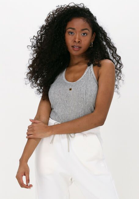 Gebroken wit 10DAYS Top WRAPPER DENIM STRIPE - large