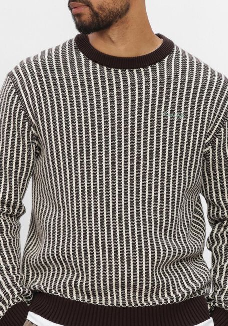 PURE PATH Pull LADDERSTITCH en marron - large