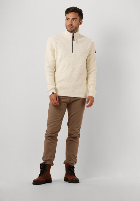 VANGUARD Pull HALF ZIP COLLAR COTTON NYLON en beige - large