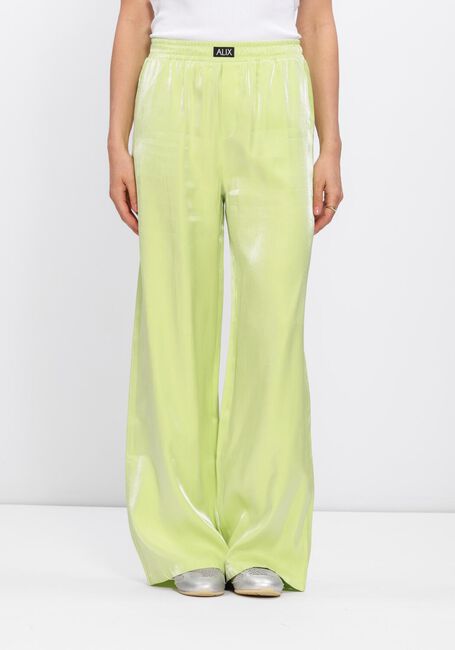 Gele ALIX THE LABEL Broeken/jumpsuits LADIES WOVEN MIX SHINE PANTS - large