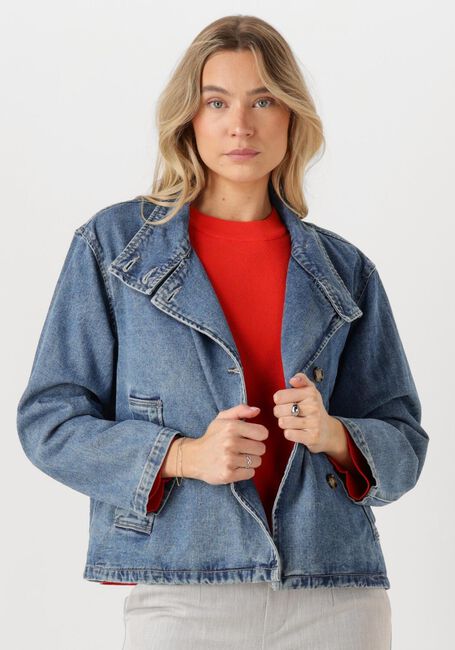 OBJECT Veste en jean OBJTILLA GRO L/S LO DENIM JACKET en bleu - large
