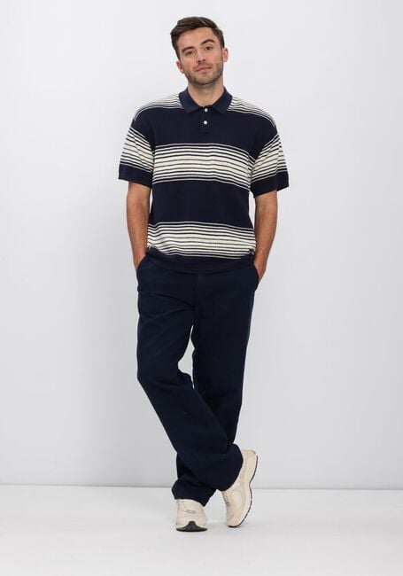 ANERKJENDT Polo AKSEB STRIPE POLO SS KNIT Bleu fonc&eacute; - large